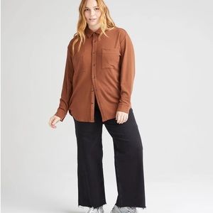 Richer Poorer Ribbed Button Down Shirt